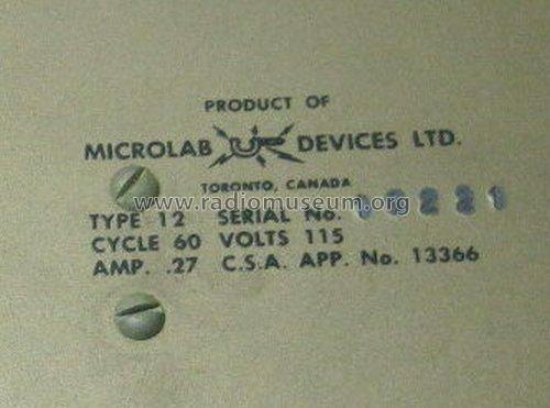 MicroMatic Turntable 12; Microlab Devices, (ID = 2709319) Ton-Bild
