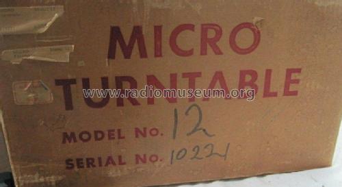 MicroMatic Turntable 12; Microlab Devices, (ID = 2709320) Ton-Bild