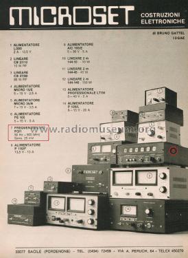 Frequency Meter FQ/1; Microset; SacilePN (ID = 2820719) Equipment