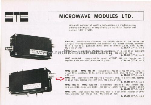 Frequency Tripler MMV 432; Microwave Modules (ID = 2757544) Converter