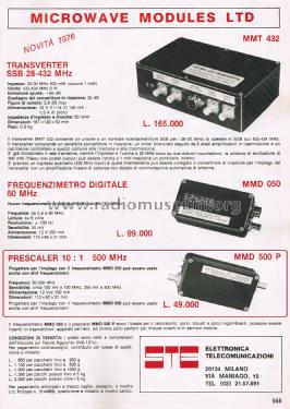 Prescaler 10 :1 500 MHz MMD 500 P; Microwave Modules (ID = 2828408) Equipment