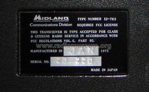 5-Watt 3-Channel Transceiver 13-763; Midland (ID = 2149634) Citizen