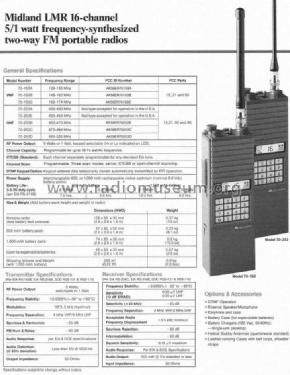 FM Portable Radio 70-253; Midland (ID = 940447) Commercial TRX