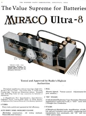 Chassis Miraco Ultra-8 ; Midwest Radio Co., (ID = 1663340) Radio