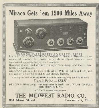 Miraco General Information; Midwest Radio Co., (ID = 541241) Radio