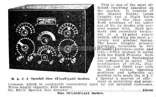 RLC2 Special; Mignon Wireless Corp (ID = 1061879) Radio