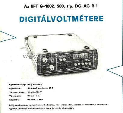 Digitalvoltmeter G-1002.500; Mikroelektronik ' (ID = 2909634) Equipment