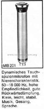 MB201; Mikrofonbau MB; (ID = 295022) Microphone/PU