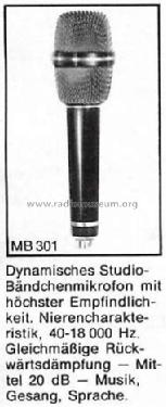 MB301; Mikrofonbau MB; (ID = 295023) Microphone/PU