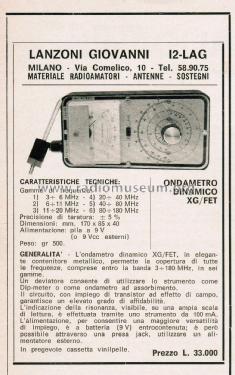 Ondametro Dinamico XG/FET; MILAG Elettronica (ID = 2799277) Equipment