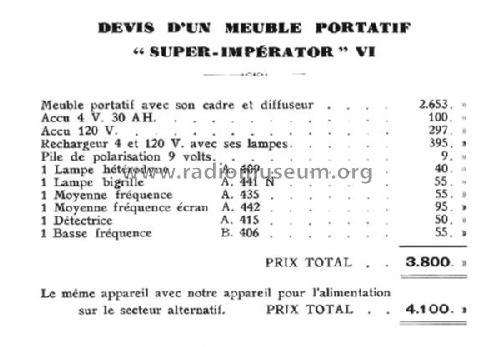 Super-Impérator VI ; Mildé-Radio, Ch. (ID = 2346856) Radio