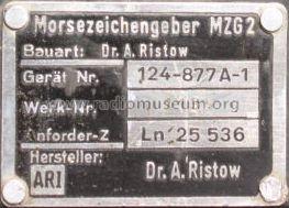 Morsezeichengeber MZG2 - Ln 25 536; Militär verschiedene (ID = 385853) Morse+TTY