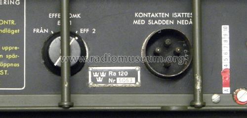 Radiostation Ra 120; MILITARY Sweden (ID = 1780497) Mil TRX