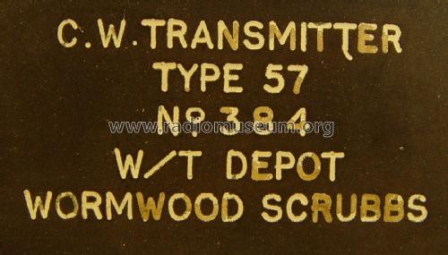 Aircraft CW Transmitter Type 57; MILITARY U.K. (ID = 2402598) Mil Tr