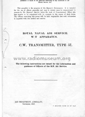 Aircraft CW Transmitter Type 57; MILITARY U.K. (ID = 2402603) Mil Tr