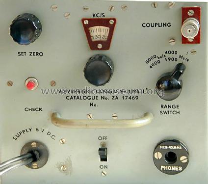 Wavemeter Class D No 1, Mk II ZA17469; MILITARY U.K. (ID = 528492) Equipment