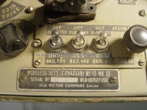 Wireless Set No.19 Mk III ; MILITARY U.K. (ID = 191742) Mil TRX