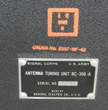 Antenna Tuning Unit BC-306A; MILITARY U.S. (ID = 2659448) Militaire