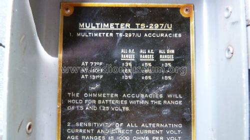 Multimeter TS-297/U ; MILITARY U.S. (ID = 1312907) Equipment