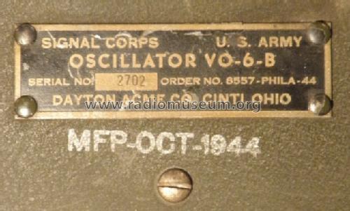 Oscillator VO-6; MILITARY U.S. (ID = 1576646) Militare