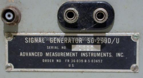 Signal Generator SG-299D/U; MILITARY U.S. (ID = 1090770) Ausrüstung