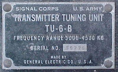 Transmitter Tuning Unit TU-6-B; MILITARY U.S. (ID = 1065297) Military