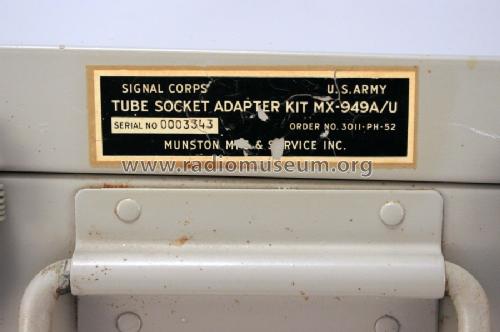 Tube Socket Adapter Kit MX-949A/U; MILITARY U.S. (ID = 703583) Equipment