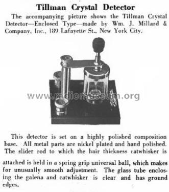 Tillman Crystal Detector ; Millard & Company, (ID = 1733978) Bauteil