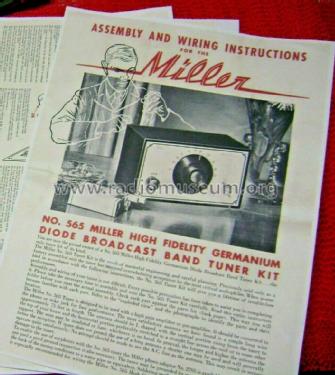 High-Fidelity Tuner 565; Miller, J.W.; Los (ID = 2360673) Radio