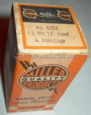 IF Transformer 4.5 Mc 6203; Miller, J.W.; Los (ID = 1265767) Radio part