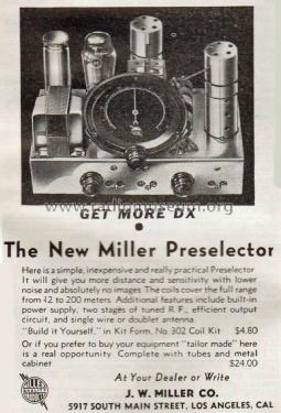 Preselector ; Miller, J.W.; Los (ID = 2055625) HF-Verst.