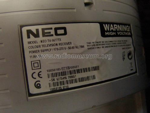 NEO TV-1477TX; Unknown - CUSTOM (ID = 2936277) Television