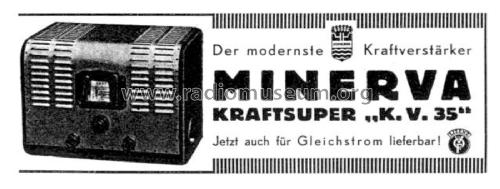 Kraftsuper KV35G; Minerva-Radio (ID = 2955684) Radio