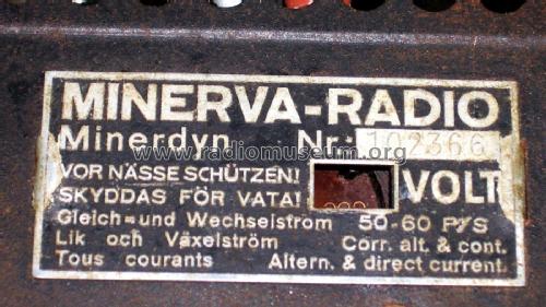 Minerdyn - Zwergsuper ; Minerva-Radio (ID = 2378352) Radio