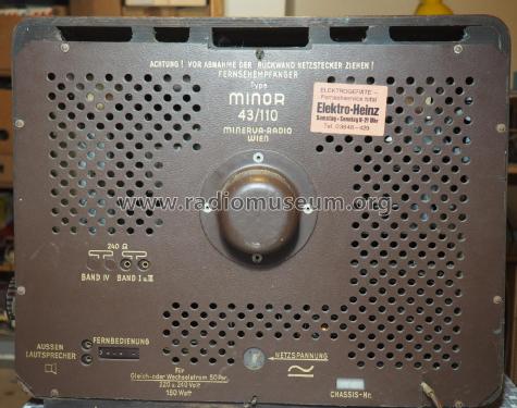 Minor 43/110 616; Minerva-Radio (ID = 2447532) Television