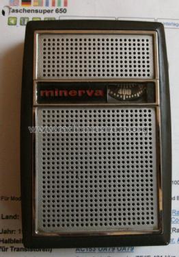 Taschensuper 650; Minerva-Radio (ID = 3099032) Radio