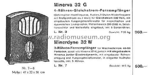 Minerdyne 32W; Minerva-Radio (ID = 49082) Radio