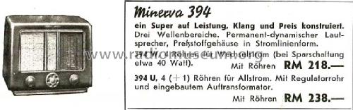 394-U; Minerva-Radio (ID = 1390273) Radio