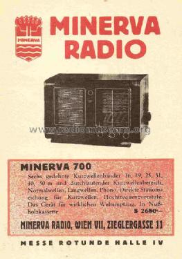 700U; Minerva-Radio (ID = 781576) Radio