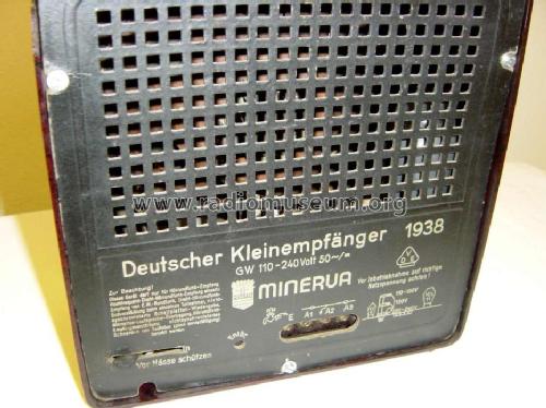 Deutscher Kleinempfänger 1938 DKE 38; Minerva-Radio (ID = 148626) Radio