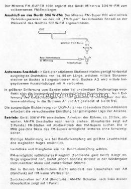 FM-Super 1001; Minerva-Radio (ID = 967555) Converter