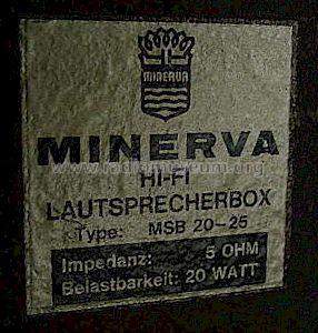 Hi-Fi Lautsprecherbox MSB 20-25; Minerva-Radio (ID = 1132492) Speaker-P