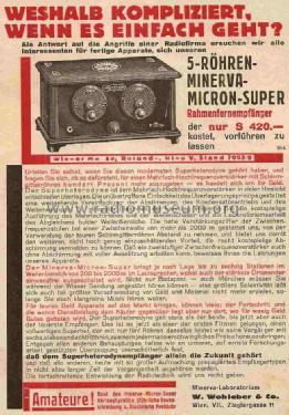 Micron Super ; Minerva-Radio (ID = 1006925) Radio