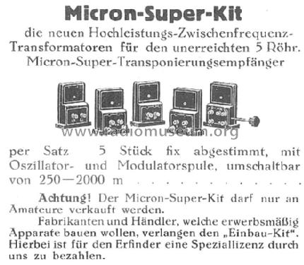 Micron- Super- Kit ; Minerva-Radio (ID = 1046001) Radio part