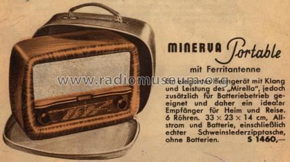 Portable 531F; Minerva-Radio (ID = 21268) Radio