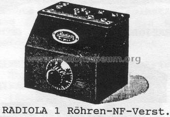 Radiola Lautverstärker 1 Rö; Minerva-Radio (ID = 39352) Ampl/Mixer