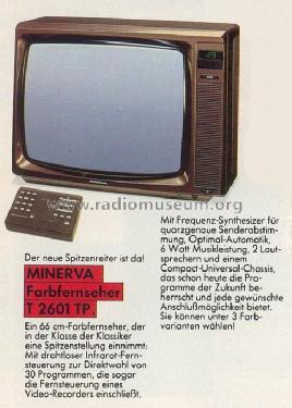 T-2601TP; Minerva-Radio (ID = 588480) Television