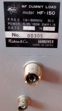 RF Watt Meter / RF Dummy Load HF-150; Minix, Hannover (ID = 1740768) Ausrüstung