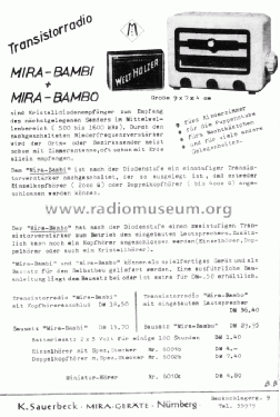 Bambo ; MIRA Electronic, N (ID = 185611) Radio