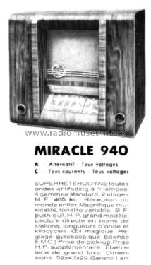 940A; Miracle, Radio-Lyon, (ID = 2014316) Radio